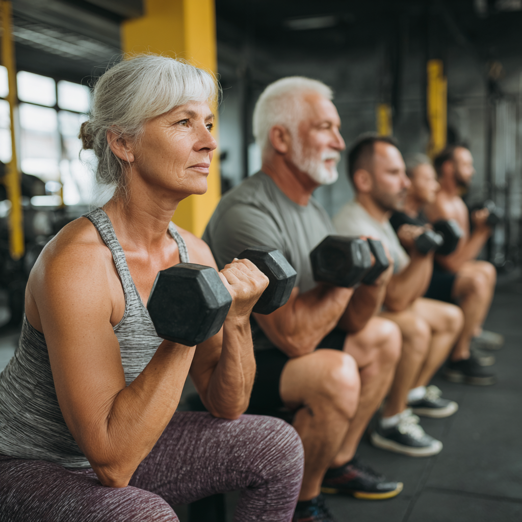 Group of diverse Ukrainian adults of different ages celebrating after completing a running event, showing joy and accomplishment